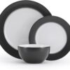 Pfaltzgraff Grayson Charcoal 12 Piece Dinnerware Set, Service for 4 - 1