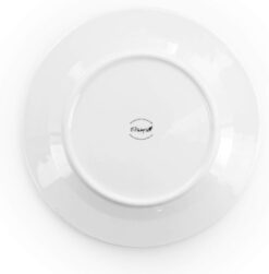 Elama Service for Four 16 Piece Porcelain Dinnerware Set, White-Round 2 - 5