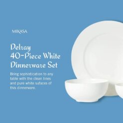 Mikasa 5225580 40 Piece Delray Bone China Dinnerware Set - 2