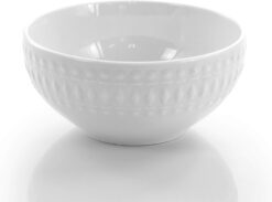 Elama Service for Four 16 Piece Porcelain Dinnerware Set, White-Round 2 - 6