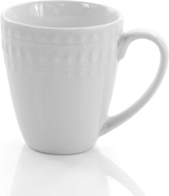 Elama Service for Four 16 Piece Porcelain Dinnerware Set, White-Round 2 - 7