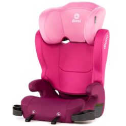 Diono Cambria 2 XL, Dual Latch Connectors, 2-in-1 Belt Positioning Booster Seat, High-Back to Backless Booster, Space and Room to Grow, 7 Headrest Positions, 8 Years 1 Booster Seat, Pink - 1