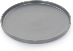 Elama Luxmatte Contemporary Dinnerware Set, 20 Piece, Dark Grey - 4