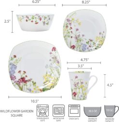Mikasa Wildflower Garden 16-Piece Dinnerware Set, Service For 4 - 5