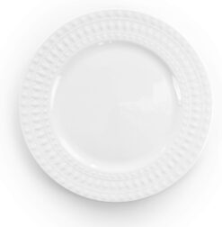 Elama Service for Four 16 Piece Porcelain Dinnerware Set, White-Round 2 - 10