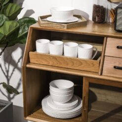 Stone Lain Alexandria 16-Piece Dinnerware Set Bone China, White - 7