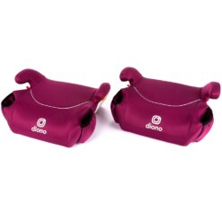 Diono Solana, No Latch, Pack of 2 Backless Booster Car Seats, Lightweight, Machine Washable Covers, Cup Holders, Pink - 1