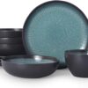 Pfaltzgraff 5267773 Maddox 12-Piece Dinnerware Set, teal - 1