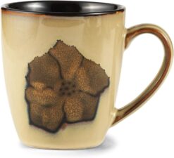 Pfaltzgraff Painted Poppies 16-Piece Stoneware Dinnerware Set, Service for 4, Tan/Assorted - - 6