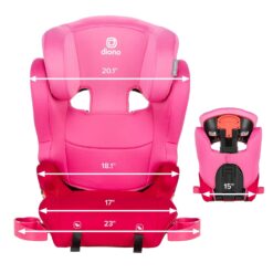 Diono Cambria 2XT XL, Dual Latch Connectors, 2-in-1 Belt Positioning Booster Seat, High-Back to Backless Booster with Space and Room to Grow, 8 Years 1 Booster Seat, Pink Cotton Candy - 6