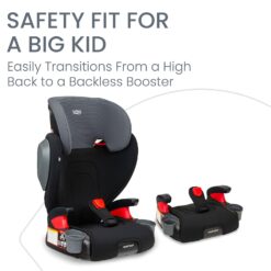 Britax Highpoint Backless Belt-Positioning Booster Seat, SafeWash Black Ombre - 2