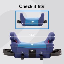 Diono Solana 2 XL, Dual Latch Connectors, Lightweight Backless Belt-Positioning Booster Car Seat, 8 Years 1 Booster Seat, Blue - 3