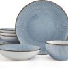 Pfaltzgraff Arlie Blue 12 Piece Dinnerware Set, Service for 4, Blue - 1