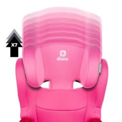 Diono Cambria 2XT XL, Dual Latch Connectors, 2-in-1 Belt Positioning Booster Seat, High-Back to Backless Booster with Space and Room to Grow, 8 Years 1 Booster Seat, Pink Cotton Candy - 2