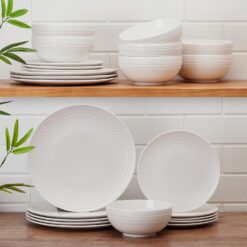 Pfaltzgraff Josephine 24 piece Dinnerware Set, Service for 8, White - 4