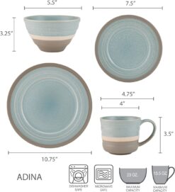 Pfaltzgraff Adina 16 Piece Dinnerware Set, Service For 4 - 4