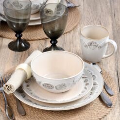 Pfaltzgraff Panama 16-Piece Dinnerware Set, Beige - 7