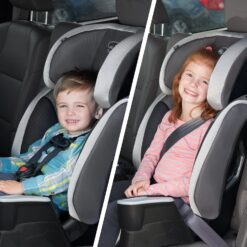 Evenflo Maestro Sport Harness Highback Booster Car Seat, 22 to 110 Lbs., Granite Gray, Polyester - 6