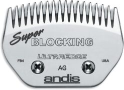 Andis 64340 Carbon-Infused Steel UltraEdge Super Blocking Large Animal Clipper Blade, Blocking, Stainless Steel