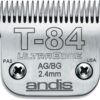 Andis – 21641, Ultra Edge Dog Clipper Blade – Carbon-Infused Steel With Exclusive Hardening Process, Long-Lasting Blades, 3/32-Inch Cut Length – For Dogs & Medium-Sized Animals, Size-T-84, Chrome