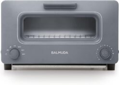 BALMUDA The Toaster | Steam Oven Toaster | 5 Cooking Modes - Sandwich Bread, Artisan Bread, Pizza, Pastry, Oven | Compact Design | Baking Pan | K01M-GW | Gray | US Version