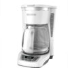 BLACK+DECKER 12-Cup Digital Coffee Maker, CM1160W, Programmable, Washable Basket Filter, Sneak-A-Cup, Auto Brew, Water Window, Keep Hot Plate, White