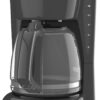 BLACK+DECKER 12-Cup Digital Coffee Maker, CM1165GY, Programmable, Washable Basket Filter, Sneak-A-Cup, Auto Brew, Water Window, Keep Hot Plate, Grey