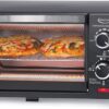 Betty Crocker Compact Toaster Oven, Pizza Oven with Toast & Bake, 2 Slice Toaster with Top & Bottom Heaters, Kitchen Countertop Oven