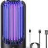 Bug Zapper for Indoor Outdoor, Rechargeable Mosquito Zapper with 3600V High Powered, Electric Pest Control Insect Fly Zapper Can Attract Gnats, Mosquitoes, Flies, Moths for Home, Patio (Purple)