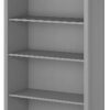 Bush Furniture Salinas Tall 5 Shelf Bookcase in Cape Cod Gray Distressed Style Modern Farmhouse Bookshelf for Living Room and Home Office