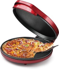 COMMERCIAL CHEF Countertop Pizza Maker, Indoor Electric Countertop Grill, Quesadilla Maker with Variable Temperature