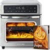 COSORI Air Fryer Toaster Oven, 13 Qt Airfryer Fits 8" Pizza, 11-in-1 Functions with Rotisserie, Dehydrate, Dual Heating Elements with Convection Fan for Fast Cooking, Cookbook & 6 Accessories, Silver