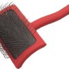 Chris Christensen Big G Dog Slicker Brush, Groom Like a Professional, Fluff Detangle Style, Saves Time Energy, Made in Germany, Coral, Medium