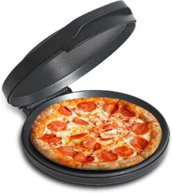 Commercial Chef CHQP12R 12 inch Countertop Pizza Maker, Black