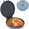 Courant Pizza Maker 12 inch Pizzas Machine, Newly improved Cool-touch Handle Non-Stick plates Pizza oven & Calzone Maker, Electric Countertop Oven for Home or School, 12” Indoor Grill/Griddle, Teal