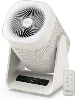 Coway Airmega Aim 2-in-1 True HEPA Air Purifier & Oscillating Fan, Marshmallow Gray