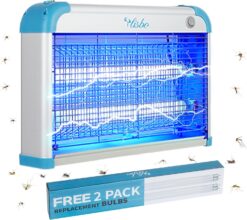 Electric Bug Zapper, 3000 Volt Powerful Flying Insect Mosquito Flies Killer 20W Blue UV Light Attract, Plug-in Pest Control Machine for Moth,Fruit Fly,Fungus Gnat-BlueWhite