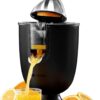 Eurolux Electric orange juicer squeezer | Pro Stainless Steel Citrus Juicer with Soft Grip Handle for Effortless Juicing, Also Fits Lime & Grapefruit Auto Shutoff, Dishwasher-safe Parts, Pulp Control