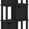 FURINNO Brahms Storage Shelf, 4-Tier, Black Oak/Black