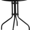 Flash Furniture Bellamy 23.75'' Round Tempered Glass Metal Table