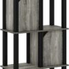 Furinno 19211GYWBK Brahms Storage Shelf, 5-Tier, French Oak Grey/Black