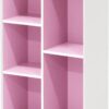Furinno 5-Cube Reversible Open Shelf, White/Pink 11069WH/PI