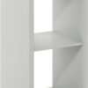 Furinno Cubicle Open Back Decorative Cube Storage Organizer, 2, Light Grey