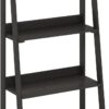 Furinno Ladder Bookcase Display Shelf, 5-Tier, Espresso