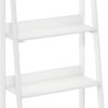 Furinno Ladder Bookcase Display Shelf, 5-Tier, White