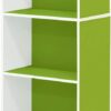 Furinno Luder Bookcase / Book / Storage , 5-Tier, White/Green