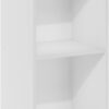 Furinno Luder Shelf Bookcase with 1 Door Storage Cabinet, White (4-Cube with Cabinet)