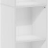 Furinno Luder Shelf Bookcase with 1 Door Storage Cabinet, White (5-Cube with Cabinet)