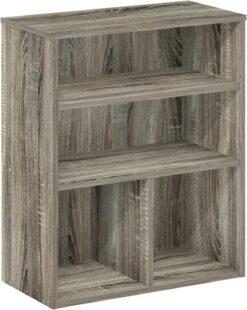 Furinno Pasir 3 Tier Display Bookcase, French Oak