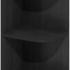Furinno Pasir 4-Tier Corner Open Shelf Bookcase, Blackwood